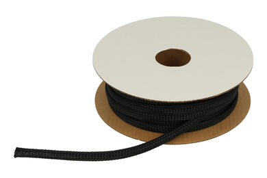 Polyester braid; CYG-PET6 BOX; black; rol length 15mkb; braid diameter 5.5÷11mm; CYG/KTG