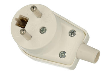 Plug; AC power; CEE 7/6; WB-6; angled 90°; for cable; 16A; 250V; screw; Elektroplast; RoHS; IP20