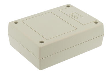 Enclosure; for instruments; G1202G(BC); ABS; 111mm; 82,5mm; 38mm; light gray; with battery compartment; Gainta; RoHS