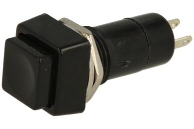 Switch; push button; PBS12AB; ON-OFF; black; no backlight; solder; 2 positions; 1A; 250V AC; 12mm; 31mm