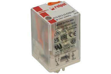 Relay; electromagnetic industrial; R15-2012-23-5230 WT; 230V; AC; DPDT; 10A; for socket; Relpol; RoHS