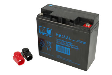 Rechargeable battery; lead-acid; maintenance-free; MW 18-12; 12V; 18Ah; 181x77x167mm; screw M5; MW POWER; 5,5kg; 6÷9 years