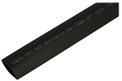 Heat shrinkable tube; LH180; 18mm; 9mm; black; 2:1; 90°C