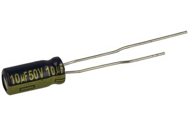 Kondensator; niskoimpedancyjny; elektrolityczny; EEUFC1H100LH; 10uF; 50V; FC; fi 5x11mm; 2,5mm; przewlekany (THT); luzem; Panasonic; RoHS