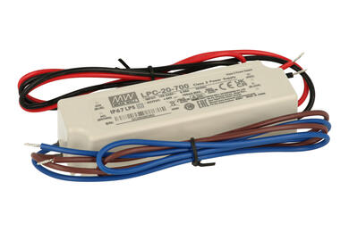 Zasilacz; do LED; LPC-20-700; 9÷30V DC; 700mA; 21W; stałoprądowy; IP67; Mean Well