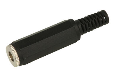 Socket; 2,1mm; DC power; 5,5mm; GDC21-55HQ; straight; for cable; solder; plastic; RoHS