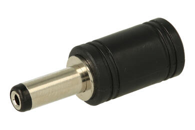 Connector; 2,5mm; DC power; 5,5mm; Adapter DC - wtyk 2,5mm / gniazdo 2,1mm; straight; plastic; RoHS