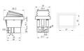 Switch; rocker; A-SR-KCD4-B; ON-OFF; 2 ways; black; no backlight; bistable; 6,3x0,8mm connectors; 22x30mm; 2 positions; 16A; 250V AC