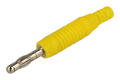 Banana plug; 4mm; 25.422.3; yellow; 59mm; solder; 24A; 60V; nickel plated brass; PA; Amass; RoHS