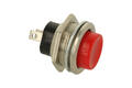 Switch; push button; PBS26BR; OFF-(ON); red; no backlight; solder; 2 positions; 2A; 250V AC; 16mm; 20mm