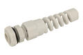 Cable gland with grommet; M12 G; plastic; IP68; light gray; M12; 2÷6mm; 9,0mm; with metric thread; Howo; RoHS