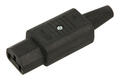 Socket; AC power; IEC C13 IBM; 4782.0100; straight; for cable; 10A; 250V; screw; Schurter; RoHS