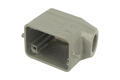 Connector housing; Han A; 09300061540; 6B; metal; angled 45°; for cable; entry for PG13,5 cable gland; for single locking lever; one side cable entry; grey; IP65; Harting; RoHS