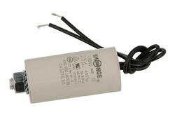 Capacitor; motor; CBB60(C61)2,5uF/450VAC Pbf; 2,5uF; 450V AC; fi 28x55mm; with cables; screw with a nut; Shenge; RoHS