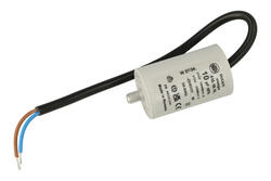 Capacitor; motor; polypropylene; 416101514; 10uF; 425V AC; fi 36x58mm; with cables; screw without nut; Ducati; RoHS