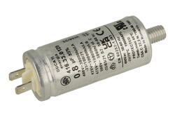 Capacitor; motor; polypropylene; 416330129; 0,8uF; 400V AC; fi 25x58mm; 6,3mm connectors; screw without nut; Ducati; RoHS