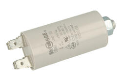 Capacitor; motor; C61-450VAC-4uF 5%; 4uF; 450V AC; fi 30x57mm; 6,3mm connectors; screw without nut; Shenge; RoHS