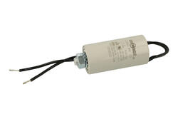 Capacitor; motor; 1,5uF; 450V AC; fi 30x57mm; with cables; screw with a nut; Shenge; RoHS