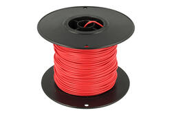 Wire; equipment; LiYv; 1 core; stranded; Cu; 1,50mm2; red; PVC; -30...+80°C; 900V; 100m spool; Helukabel; RoHS; 2,6mm; 1x1,50mm2