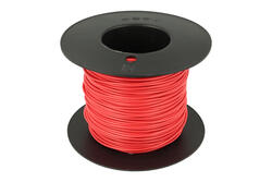 Wire; equipment; LiYv; 1 core; stranded; Cu; 1,00mm2; red; PVC; -30...+80°C; 900V; 100m spool; Helukabel; RoHS; 2,1mm; 1x1,00mm2