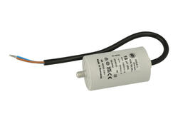 Capacitor; motor; polypropylene; 416102314; 16uF; 425V AC; fi 40x71mm; with cables; screw without nut; Ducati; RoHS