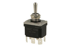 Switch; toggle; FLKN2-23N-P_R24V; 2*3; ON-OFF-ON; 2 ways; 3 positions; bistable; panel mounting; red; LED 24V backlight; 6,3x0,8mm connectors; 20A; 250V AC; black; IP67; 37mm; FILN Switch; toggle; FLKN2-23N-P_R24V; 2*3; ON-OFF-ON; 2 ways; 3 positions; bistable; panel mounting; red; LED 24V backlight; 6,3x0,8mm connectors; 20A; 250V AC; black; IP67; 37mm; FILN