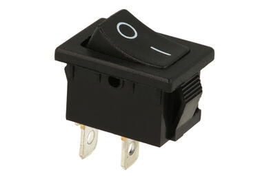 Switch; rocker; VS5507 PRV380; ON-OFF; 1 way; black; no backlight; bistable; 4,8x0,8mm connectors; 13x19,2mm; 2 positions; 3A; 250V AC; Vitalco