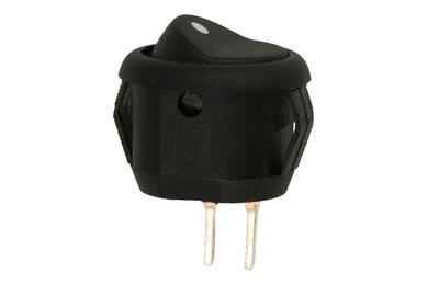 Switch; rocker; SW-2737; ON-OFF; 1 way; black; no backlight; bistable; through hole; 13,3mm; 2 positions; 3A; 125V AC; Canal