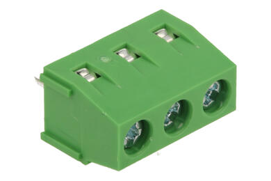 Terminal block; DG127-5.0-03P; AK127; 3 ways; R=5,00mm; 10mm; 12A; 300V; through hole; straight; lift type; square hole; cross screw; screw; horizontal; 1,5mm2; green; Degson; RoHS