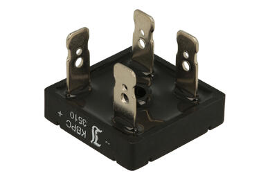 Bridge rectifier; KBPC3510F; 35A; 1000V; cube; connectors; FP type 28.6x28.6x7.3mm; Diotec; RoHS