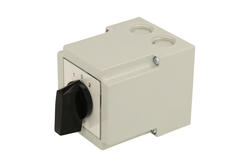 Przełącznik; krzywkowy; 4G10‑26‑PK; 3 pozycje; OFF-ON; 45°; monostabilny; 3 tory; śrubowe; 16A; 690V AC; czarny; IP55; Apator; RoHS Przełącznik; krzywkowy; 4G10‑26‑PK; 3 pozycje; OFF-ON; 45°; monostabilny; 3 tory; śrubowe; 16A; 690V AC; czarny; IP55; Apator; RoHS