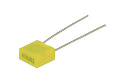 Kondensator; poliestrowy; MKT; 470nF; 63V; 5%; 5x7,2x10mm; 5mm; luzem; -40...+85°C; LDC; RoHS Kondensator; poliestrowy; MKT; 470nF; 63V; 5%; 5x7,2x10mm; 5mm; luzem; -40...+85°C; LDC; RoHS