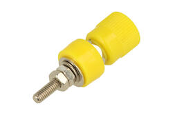 Gniazdo laboratoryjne; 4mm; 24.828.3; M4; żółty; 24A; 60V; 43,5mm; mosiądz niklowany; ABS; Amass; RoHS; 2.401 Gniazdo laboratoryjne; 4mm; 24.828.3; M4; żółty; 24A; 60V; 43,5mm; mosiądz niklowany; ABS; Amass; RoHS; 2.401