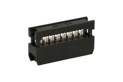 Socket; IDC; FC16/IDC16; 16 ways; 2x8; straight; 2,54mm; selectively gold-plated; for flat cable; crimped; Oupin; RoHS Socket; IDC; FC16/IDC16; 16 ways; 2x8; straight; 2,54mm; selectively gold-plated; for flat cable; crimped; Oupin; RoHS