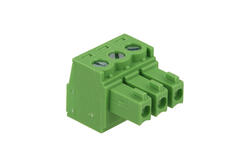 Łączówka; EC381V-03P; 3 tory; R=3,81mm; 11,1mm; 8A; 300V; na przewód; kątowe 90°; otwór kwadratowy; śruba prosta; śrubowy; pionowy; 0,2÷1,5mm2; zielony; Dinkle; RoHS Łączówka; EC381V-03P; 3 tory; R=3,81mm; 11,1mm; 8A; 300V; na przewód; kątowe 90°; otwór kwadratowy; śruba prosta; śrubowy; pionowy; 0,2÷1,5mm2; zielony; Dinkle; RoHS