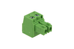 Łączówka; EC381V-02P; 2 tory; R=3,81mm; 11,1mm; 8A; 300V; na przewód; kątowe 90°; otwór kwadratowy; śruba prosta; śrubowy; pionowy; 0,2÷1,5mm2; zielony; Dinkle; RoHS Łączówka; EC381V-02P; 2 tory; R=3,81mm; 11,1mm; 8A; 300V; na przewód; kątowe 90°; otwór kwadratowy; śruba prosta; śrubowy; pionowy; 0,2÷1,5mm2; zielony; Dinkle; RoHS
