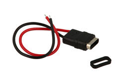 Gniazdo; USB C; A-G-USB C-2P-8CM; czarny; z przewodem 0,08m; poziome; RoHS Gniazdo; USB C; A-G-USB C-2P-8CM; czarny; z przewodem 0,08m; poziome; RoHS