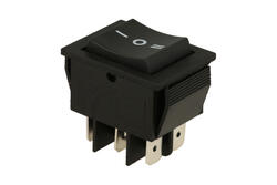 Switch; rocker; RS2032C0BK; ON-OFF-ON; 2 ways; black; no backlight; bistable; 6,3x0,8mm connectors; 22,7x31mm; 3 positions; 15A; 250V AC; Ninigi Switch; rocker; RS2032C0BK; ON-OFF-ON; 2 ways; black; no backlight; bistable; 6,3x0,8mm connectors; 22,7x31mm; 3 positions; 15A; 250V AC; Ninigi