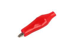 Krokodylek; 27.710.1; czerwony; 36,5mm; zaciskany; stal niklowana; Amass; RoHS Krokodylek; 27.710.1; czerwony; 36,5mm; zaciskany; stal niklowana; Amass; RoHS