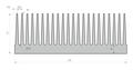 Radiator; PR375; 24kg/m; żebrowany; 216mm; 77mm; Alutronic Radiator; PR375; 24kg/m; żebrowany; 216mm; 77mm; Alutronic