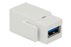 Adapter gniazdo / gniazdo; Keystone; 2963-2; USB typ A 3.0; na panel; zatrzaskowe; proste; biały; RoHS Adapter gniazdo / gniazdo; Keystone; 2963-2; USB typ A 3.0; na panel; zatrzaskowe; proste; biały; RoHS
