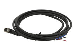 Gniazdo z przewodem; KLS15-M8A-TR4-03-PUR-L2.0M-B-U; M8-3p; 3 tory; kątowe 90°; z przewodem 2m; 0,25mm2; 6mm; czarny; IP67; 3A; 60V; KLS; RoHS Gniazdo z przewodem; KLS15-M8A-TR4-03-PUR-L2.0M-B-U; M8-3p; 3 tory; kątowe 90°; z przewodem 2m; 0,25mm2; 6mm; czarny; IP67; 3A; 60V; KLS; RoHS