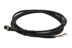 Gniazdo z przewodem; KLS15-M8A-TR4-04-PUR-L2.0M-B-U; M8-4p; 4 tory; kątowe 90°; z przewodem 2m; 0,25mm2; 6mm; czarny; IP67; 3A; 60V; KLS; RoHS Gniazdo z przewodem; KLS15-M8A-TR4-04-PUR-L2.0M-B-U; M8-4p; 4 tory; kątowe 90°; z przewodem 2m; 0,25mm2; 6mm; czarny; IP67; 3A; 60V; KLS; RoHS