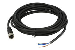 Gniazdo z przewodem; KLS15-M12A-P18-04-PUR-L5.0M-B-U; M12-4p; 4 tory; proste; z przewodem 5m; 0,34mm2; 6mm; czarny; IP67; 4A; 250V; KLS; RoHS Gniazdo z przewodem; KLS15-M12A-P18-04-PUR-L5.0M-B-U; M12-4p; 4 tory; proste; z przewodem 5m; 0,34mm2; 6mm; czarny; IP67; 4A; 250V; KLS; RoHS