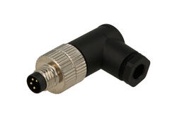 Wtyk; KLS15-M8A-TR104; M8-4p; 4 tory; kątowe 90°; śrubowy; 0,25mm2; na przewód; czarny; IP67; 4A; 60V; KLS; RoHS Wtyk; KLS15-M8A-TR104; M8-4p; 4 tory; kątowe 90°; śrubowy; 0,25mm2; na przewód; czarny; IP67; 4A; 60V; KLS; RoHS