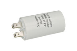 Capacitor; motor; TS11-12 4 450V 4,5uF; 4,5uF; 450V; fi 35x65mm; 6,3mm connectors; Suntan; RoHS Capacitor; motor; TS11-12 4 450V 4,5uF; 4,5uF; 450V; fi 35x65mm; 6,3mm connectors; Suntan; RoHS