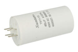 Capacitor; motor; TS11-12 4 450V 40uF; 40uF; 450V; fi 45x92mm; 6,3mm connectors; Suntan; RoHS Capacitor; motor; TS11-12 4 450V 40uF; 40uF; 450V; fi 45x92mm; 6,3mm connectors; Suntan; RoHS