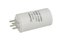 Capacitor; motor; TS11-12 4 450V 3,5uF; 3,5uF; 450V; fi 35x65mm; 6,3mm connectors; Suntan; RoHS Capacitor; motor; TS11-12 4 450V 3,5uF; 3,5uF; 450V; fi 35x65mm; 6,3mm connectors; Suntan; RoHS
