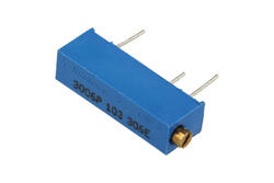 Potentiometer; TSR-3006P-103R,10Kohm; through-hole (THT); 10%; 10kohm; Suntan; RoHS; 0,75W; mounting; helitrim; multi turns; linear; cermet; 3006 19mm Potentiometer; TSR-3006P-103R,10Kohm; through-hole (THT); 10%; 10kohm; Suntan; RoHS; 0,75W; mounting; helitrim; multi turns; linear; cermet; 3006 19mm
