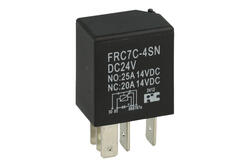 Przekaźnik; elektromagnetyczny samochodowy; FRC7C-4SN DC24V; 24V; DC; 1 styk przełączny; 20A; 14V DC; z konektorami; 1,2W; Forward Relays; RoHS Przekaźnik; elektromagnetyczny samochodowy; FRC7C-4SN DC24V; 24V; DC; 1 styk przełączny; 20A; 14V DC; z konektorami; 1,2W; Forward Relays; RoHS